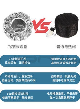 跨境热采锡纸铝箔发膜帽发廊专用锡纸焗油蒸发帽美发工具蒸汽浴帽