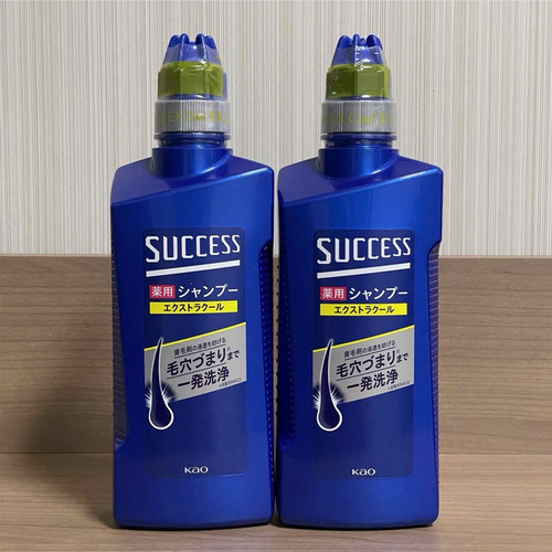 日本花王success男士专用控油无硅油洗发水薄荷洗护二合一 - 图0