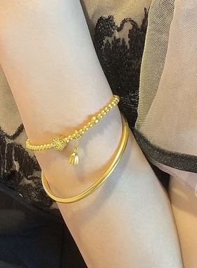 沙金古法传承六相花莲蓬福子手链女福满莲花手串结婚叠戴手链礼物