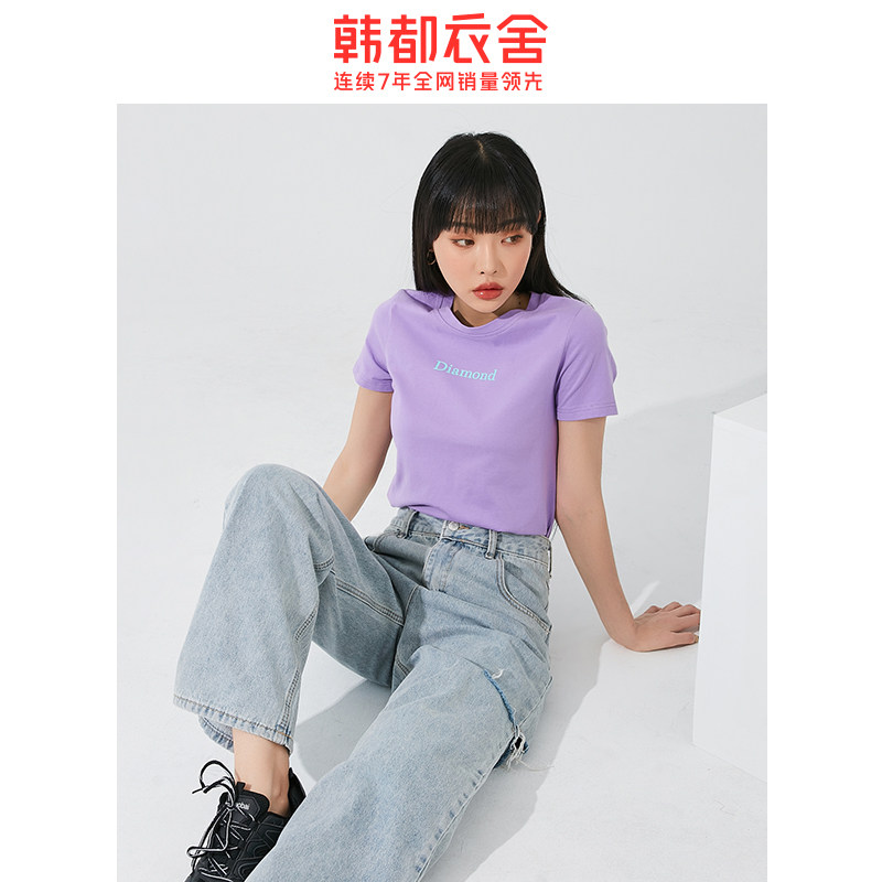 韩都衣舍2020夏新款百搭显瘦女t恤 韩都衣舍嗒嗒T恤