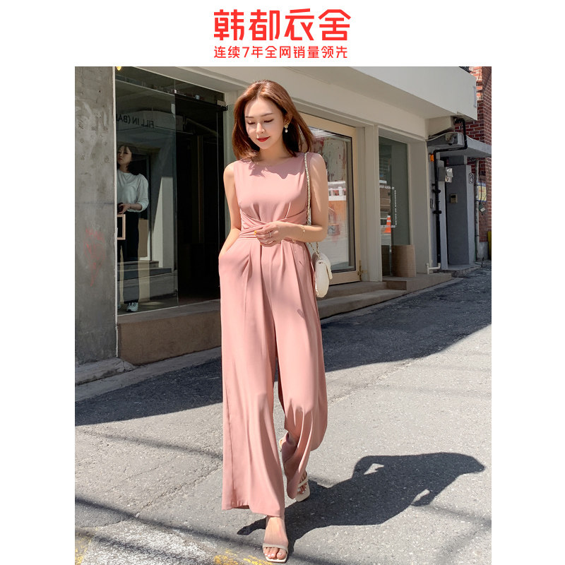 韩都衣舍2020夏季新款粉色休闲裤 韩都衣舍嗒嗒休闲裤