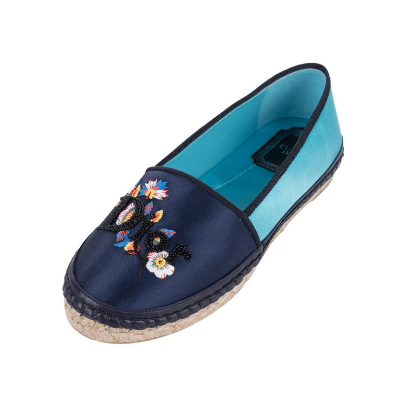 dior /迪奥绣花钉珠女士休闲布鞋 黛慕名品海外布鞋