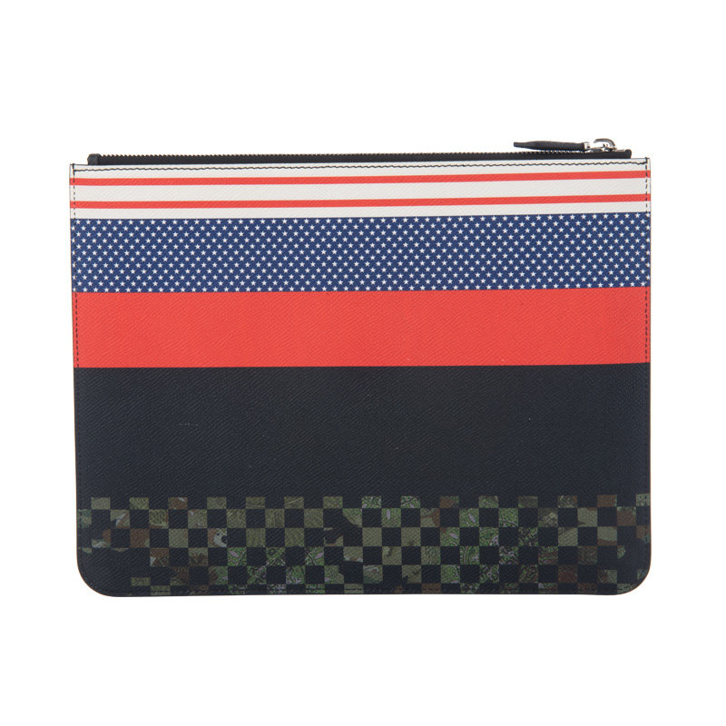 givenchy /纪梵希条纹荔枝纹手拿包 黛慕名品海外男士包袋