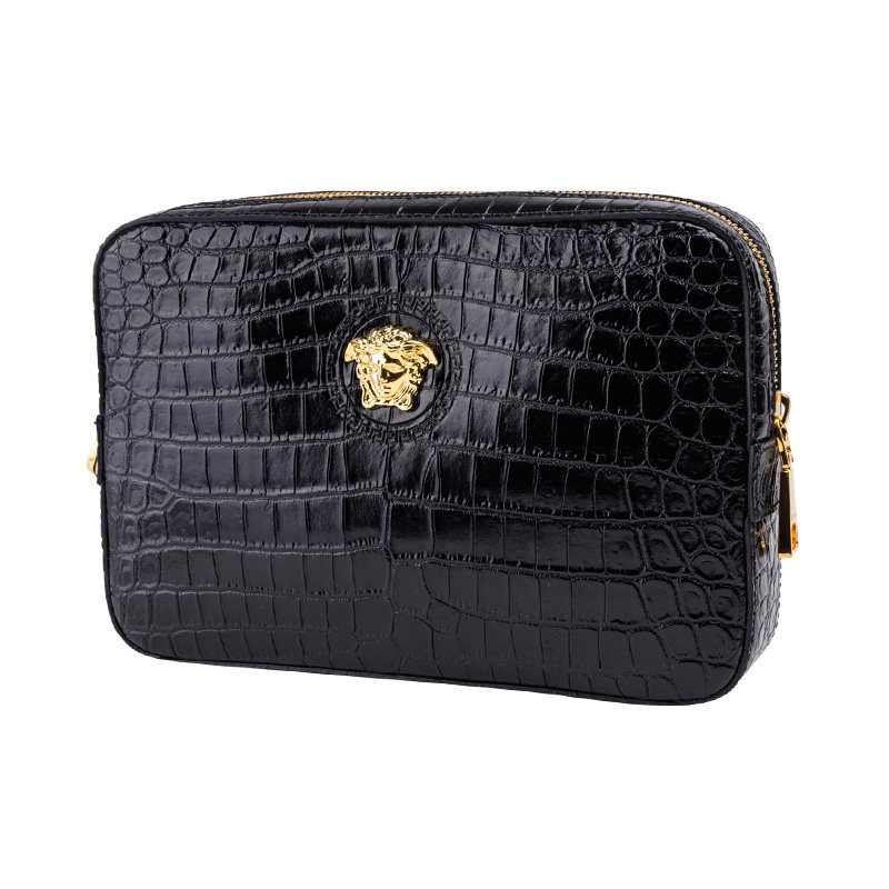 versace /范思哲皮质拉链男手拿包 黛慕名品海外男士包袋