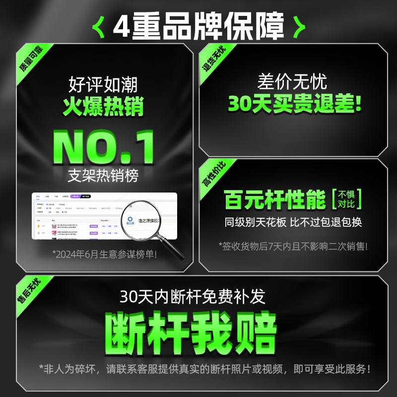 渔之源钓鱼炮台支架鱼竿架大物鱼竿支架钓箱台钓地插碳素架杆手竿 - 图3