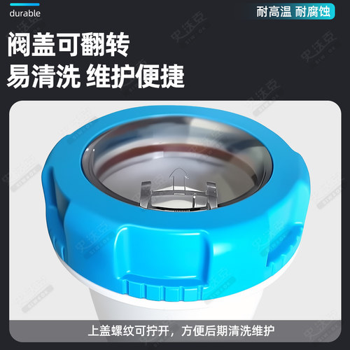 游泳池循环水泵出水止回阀循过滤水泵单向阀透明盖ABS二通阀设备 - 图1