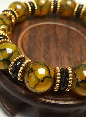 男女款玛瑙玉髓冰花玉石手链手串