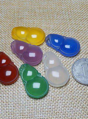 天然冰绿玛瑙红色男女款葫芦吊坠