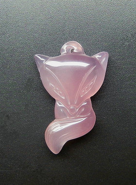 天然玛瑙多色玉饰品狐狸吊坠