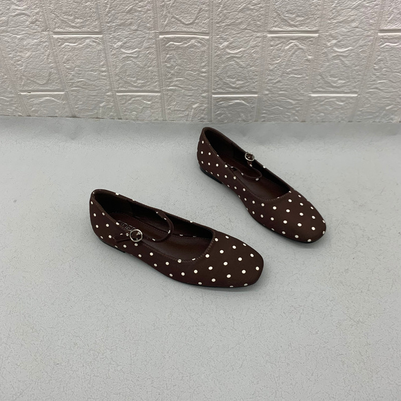 出口美国原单复古方头波点玛丽珍鞋女一字扣平底浅口单鞋大码女鞋,淘宝优惠券,粉丝福利购,淘宝优惠卷
