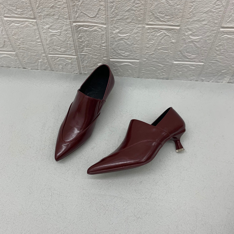 外贸出口纯原欧美风 尖头深口单鞋女中跟软底显瘦百搭纯色小皮鞋,淘宝优惠券,粉丝福利购,淘宝优惠卷