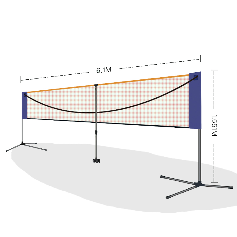 羽毛球网便携式室内简易羽毛球网架标准网户外折叠移动标准支架子 - 图3