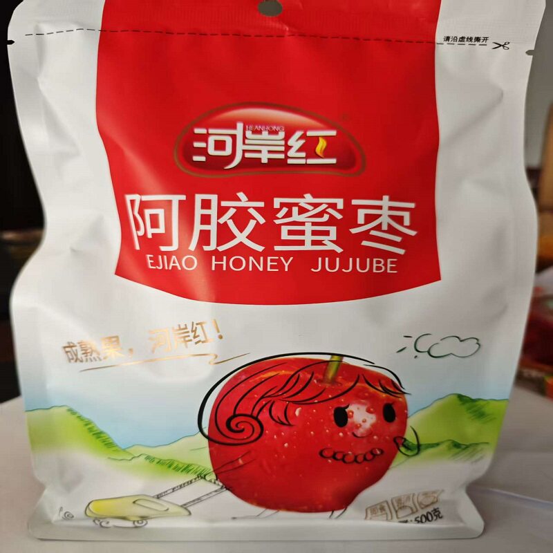 河岸红阿胶蜜枣500g山东去核大枣独立包装网红休闲小零食阿娇金丝