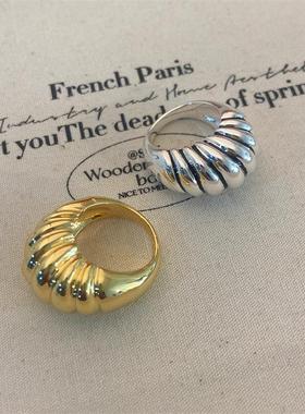 韩国fever同款牛角包戒指