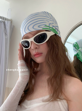 条纹头巾女夏季新款百搭