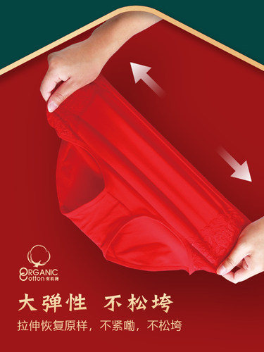 本命年红色内衣套装文胸无钢圈前扣大码中老年妈妈内裤女属蛇礼盒 - 图2