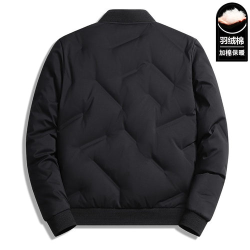 回力户外运动冬季加厚保暖男士棒球领开衫休闲羽绒棉服棉袄防风 - 图3