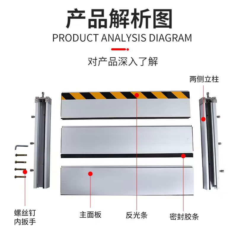 铝合金防洪防汛挡水板地下车库防水挡板门口挡水板可拆卸门档 - 图0