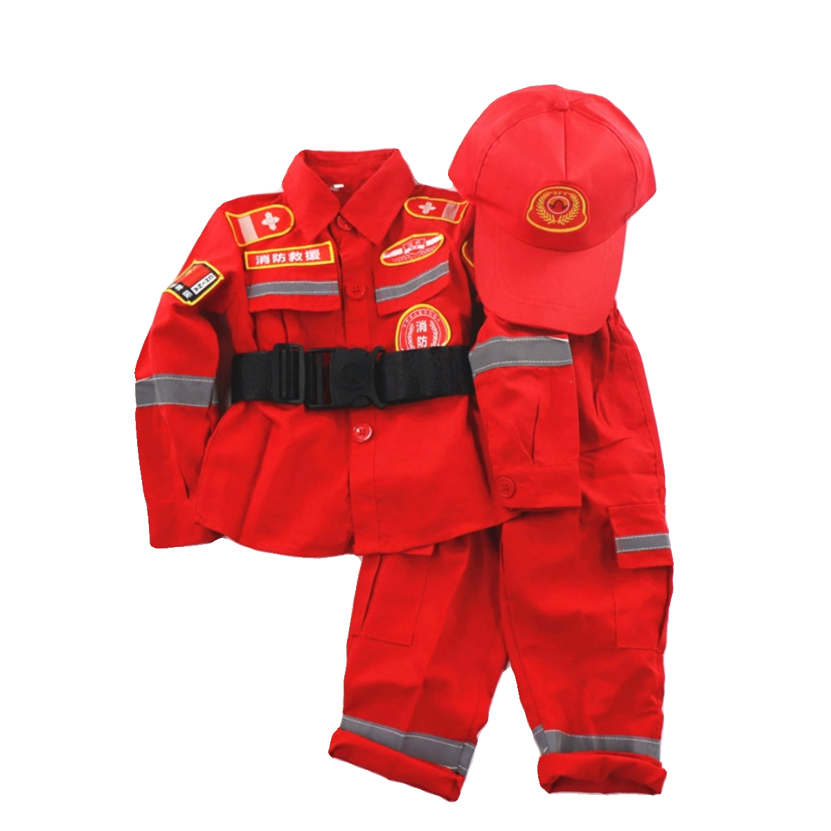 消防员服装儿童消防玩具山姆套装灭火器消防帽幼儿园角色扮演衣服-图3