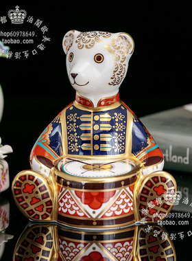 英国欧式客厅泰迪熊瓷镇纸摆件