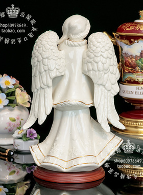 歐洲天使陶瓷手繪泰迪熊擺件