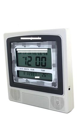 HA-4012 跨境闹钟 方形台钟 table clock 外贸万年历 客厅挂钟
