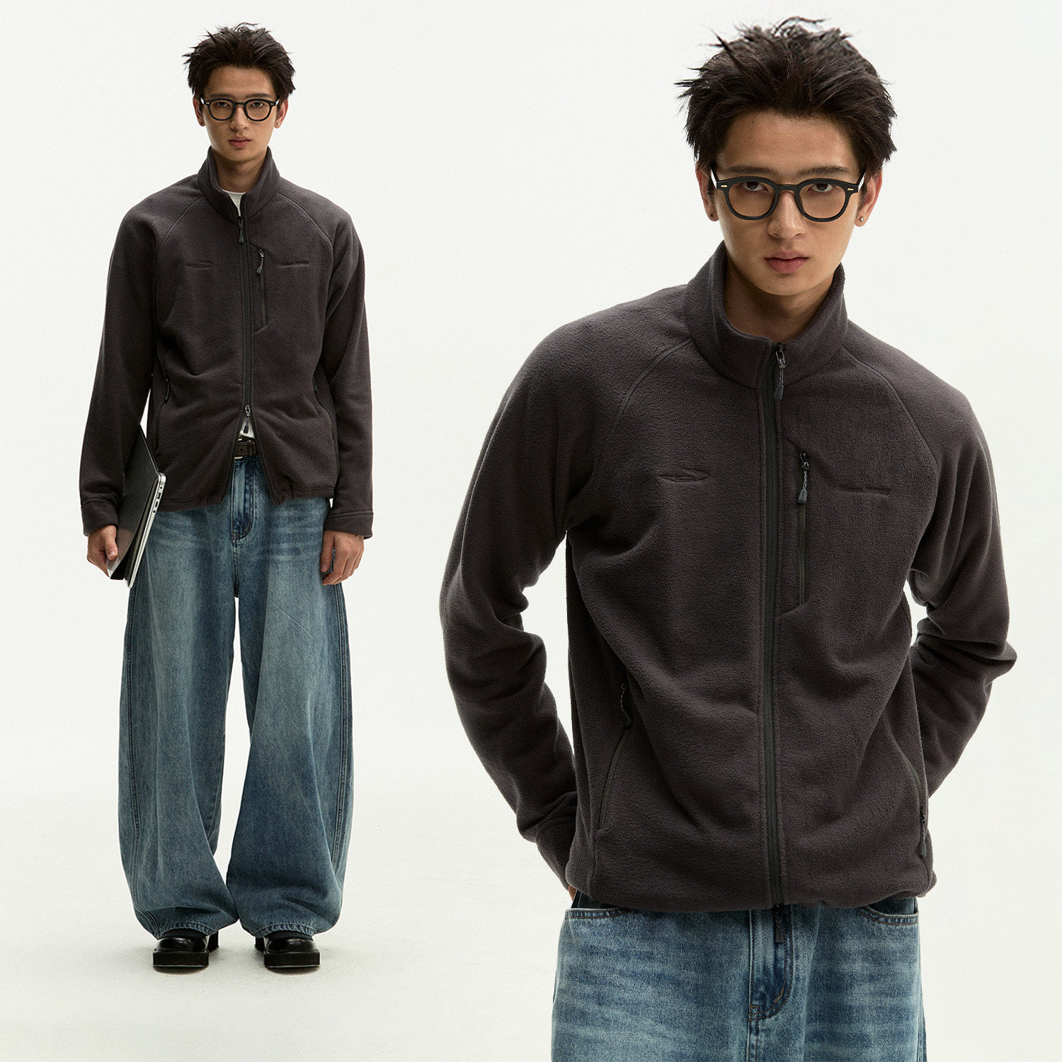 江南先生NewJNXS295g轻量保暖摇粒绒中层衣秋冬男女防风内胆外套,淘宝优惠券,粉丝福利购,淘宝优惠卷