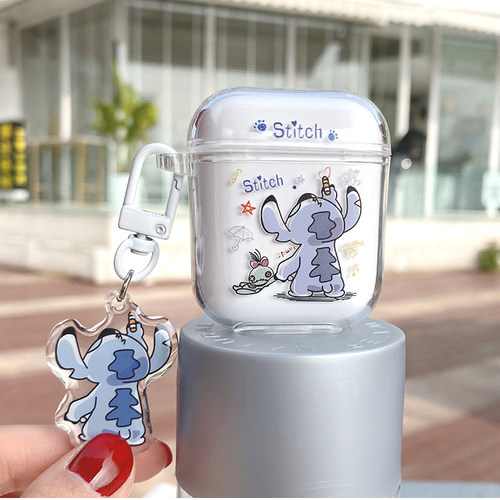 新款AirPods1/2代4代保护套苹果Pro3三代耳机软壳硅胶透明可爱卡通防摔挂件耳机套软套个性创意少女心防丢厚 - 图1