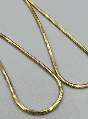 简约金色八角蛇骨链项链百搭配饰