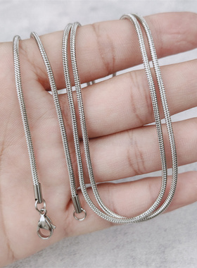 简约钛钢项链个性潮流百搭圆款蛇骨链毛衣链女士超长款配饰品HOT