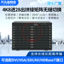 HDMI matrix switcher 8 in 28 out of audio and video seamless switching TV picture splicing case processor 4K