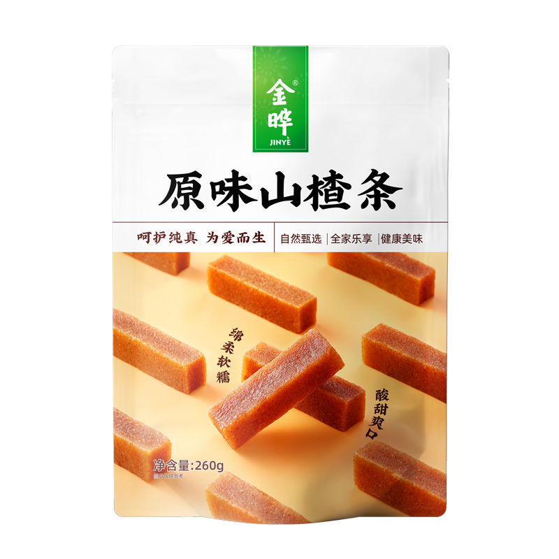 金晔食品经典山楂条山东原汁原味山楂果干酸甜可口260g/袋 - 图1