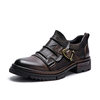 Men's British retro leather thick-soled casual leather shoes