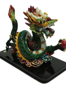 吉祥青龙装饰摆件桌面招财祥龙家居饰品中国风特色手工艺腾龙金龙