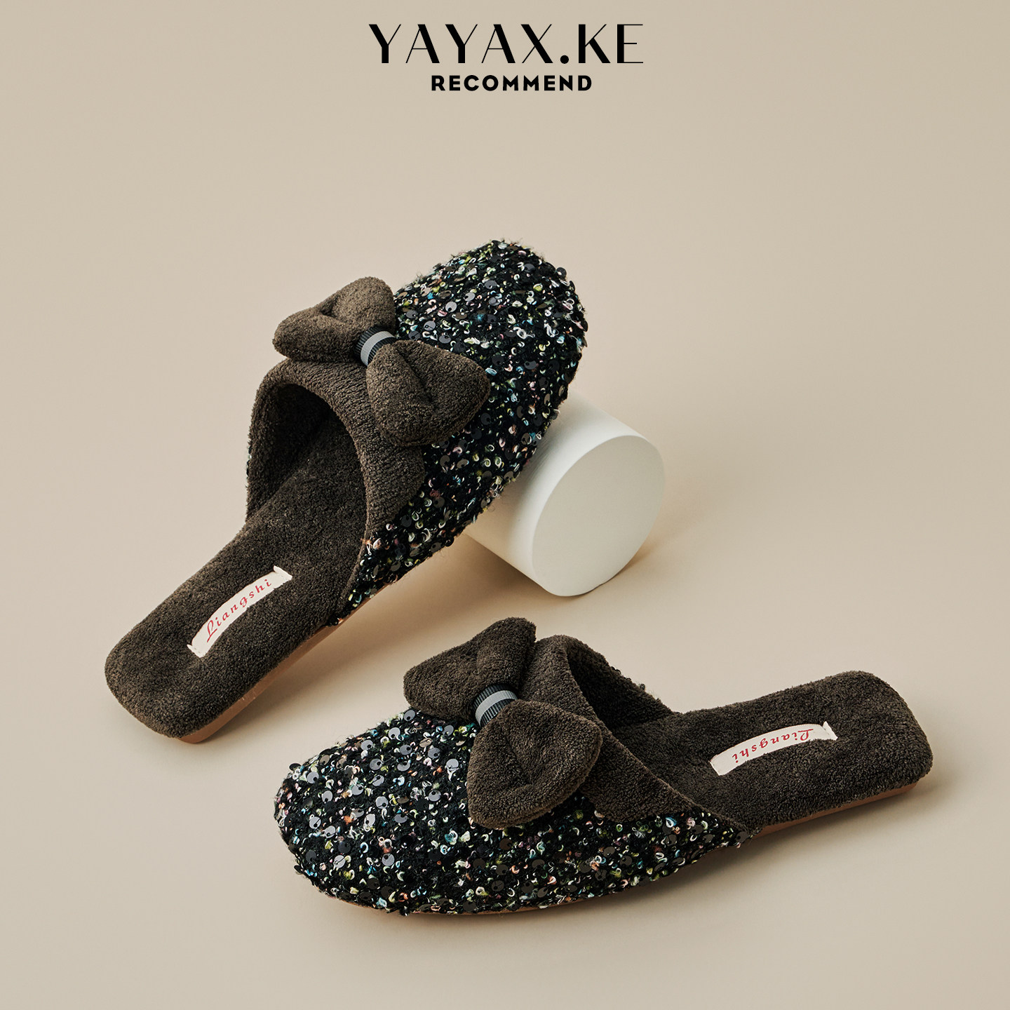 蝴蝶结棉拖鞋女士秋冬季居家用防滑加绒保暖室内轻奢小香风棉拖鞋,淘宝优惠券,粉丝福利购,淘宝优惠卷