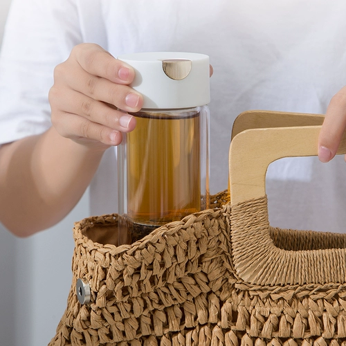 Черный муравей магнитный чай для разделения вода Стекло двойное слоя без горячей руки, чайная чашка с высокой чашкой