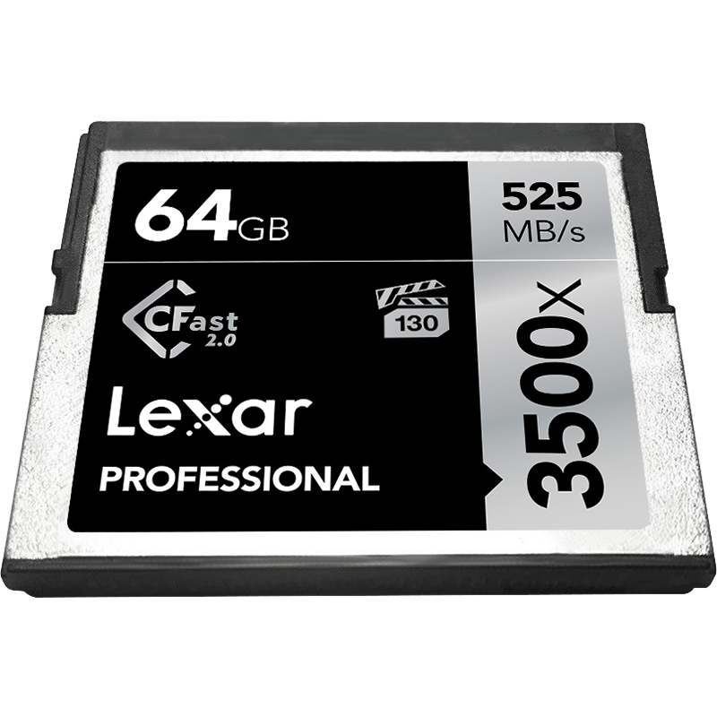 Lexar雷克沙CFast2.0卡64G 3500X高速单反相机内存卡525M 64g - 图2