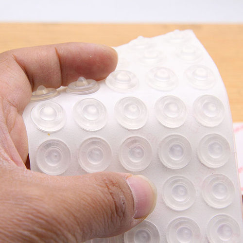 自粘防撞硅胶柜门防撞贴静音马桶盖缓冲垫衣柜家具防撞胶粒消音贴 - 图1