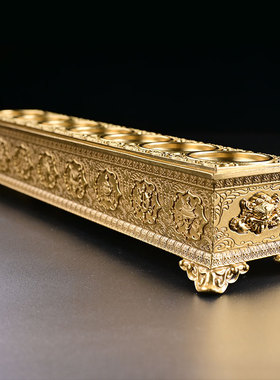 室内纯铜卧香炉七星佛前两用供灯