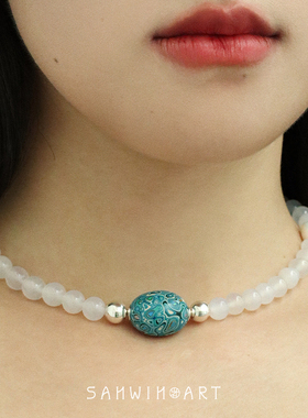 天然项链气质知性巴洛克珍珠欧珀