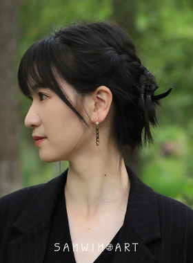 山印集新中式国潮锆石耳环