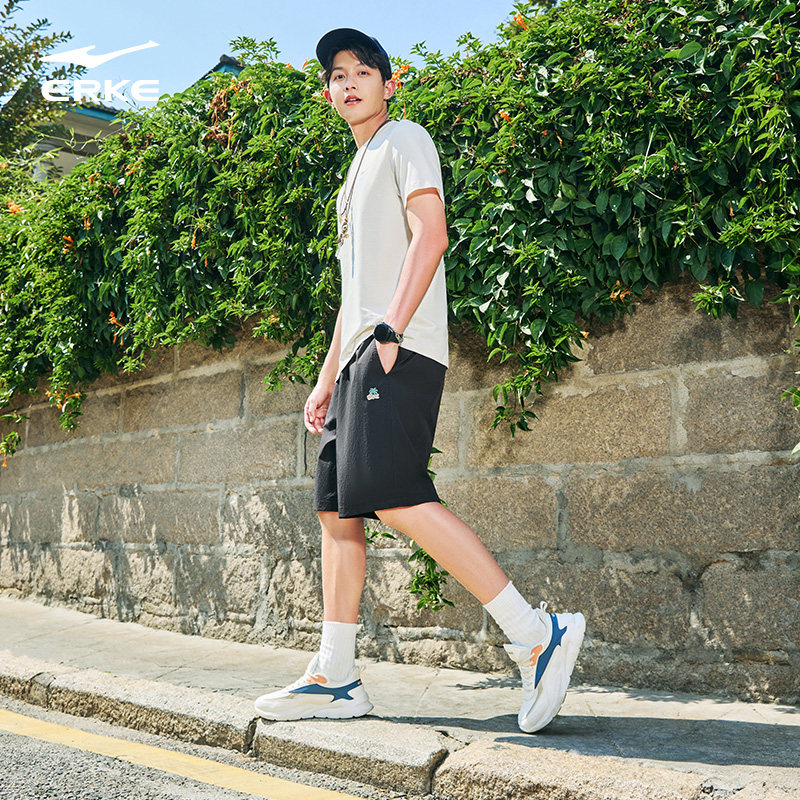 鸿星尔克运动短裤男夏季新款冰感透气休闲短裤户外骑行五分裤男,淘宝优惠券,粉丝福利购,淘宝优惠卷