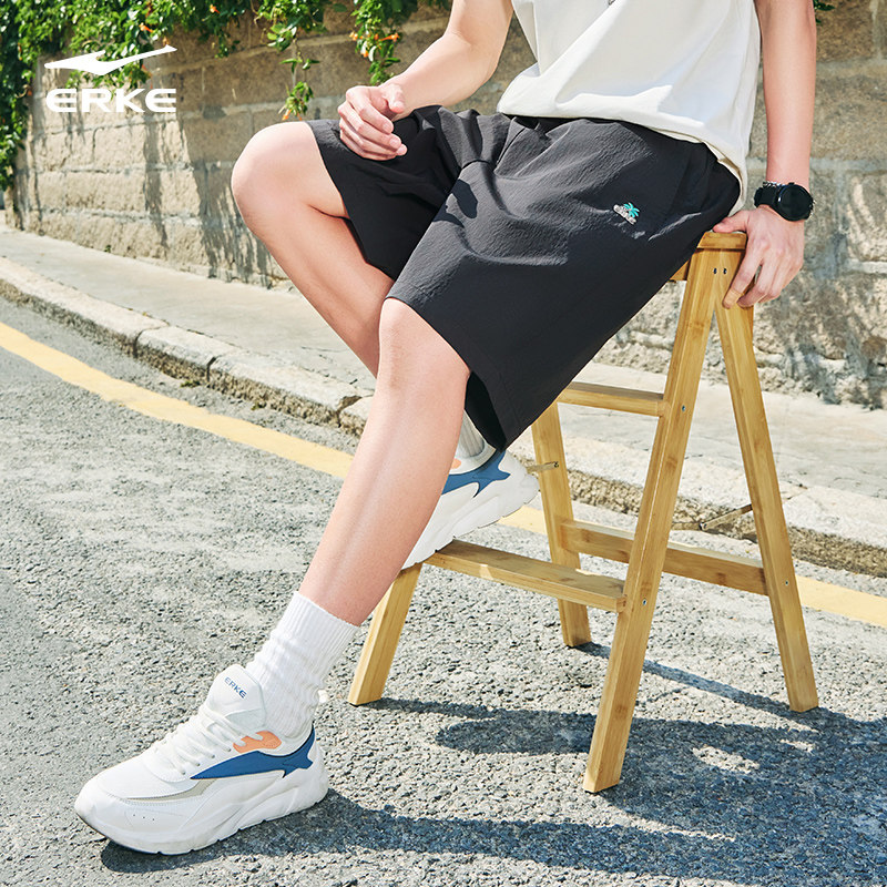 鸿星尔克运动短裤男夏季新款冰感透气休闲短裤户外骑行五分裤男,淘宝优惠券,粉丝福利购,淘宝优惠卷