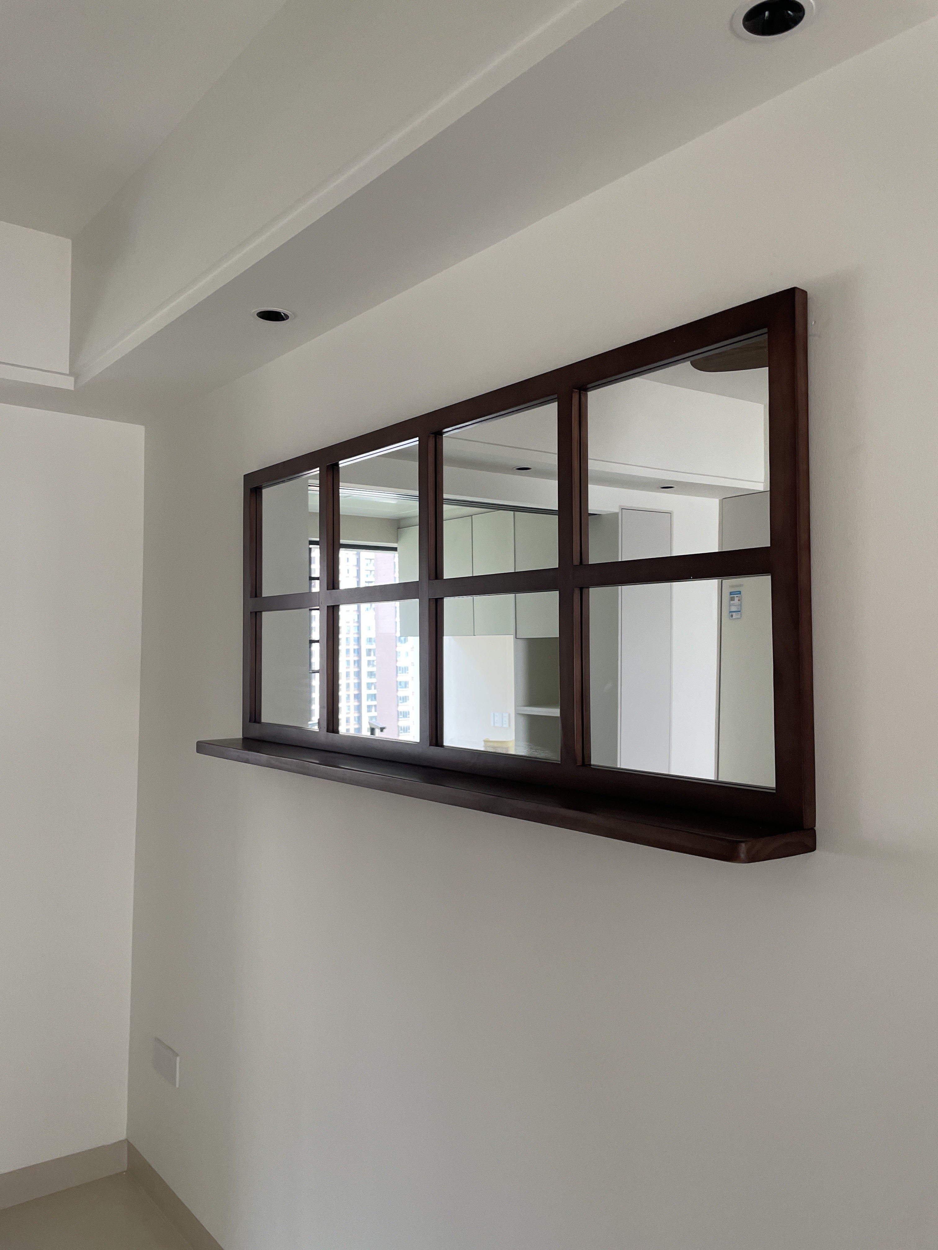 中古风家用客厅沙发背景墙装饰镜咖啡餐厅墙面装饰假窗实木格子镜,淘宝优惠券,粉丝福利购,淘宝优惠卷