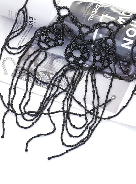 欧美大牌轻奢哥特风流苏项链