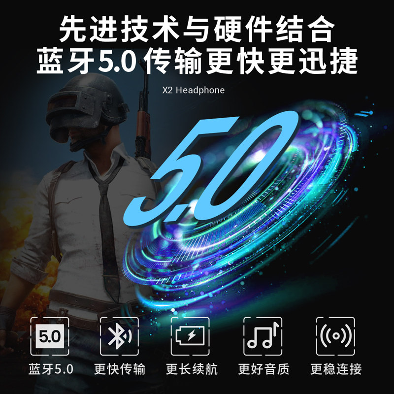 huawei耳机无线挂脖式新款苹果索尼 艾力享电器蓝牙耳机