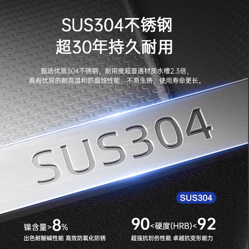 东鹏304不锈钢单槽加厚吧台岛台黑色纳米厨房洗菜盆小号水槽台下,淘宝优惠券,粉丝福利购,淘宝优惠卷