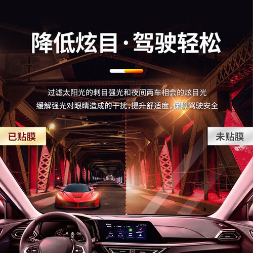 llumar龙膜汽车窗玻璃贴膜防晒隔热防爆前挡侧后主驾隐私膜单部位 - 图1
