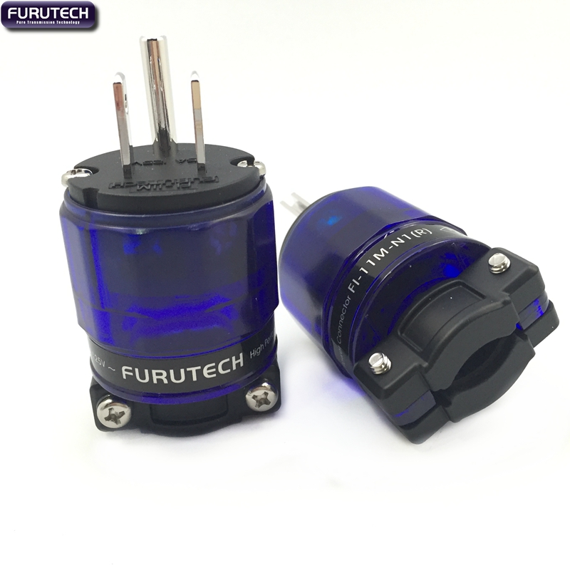 古河 FURUTECH FI-11 系列 CU G R紫铜 镀金 镀铑电源线插头插尾 - 图1