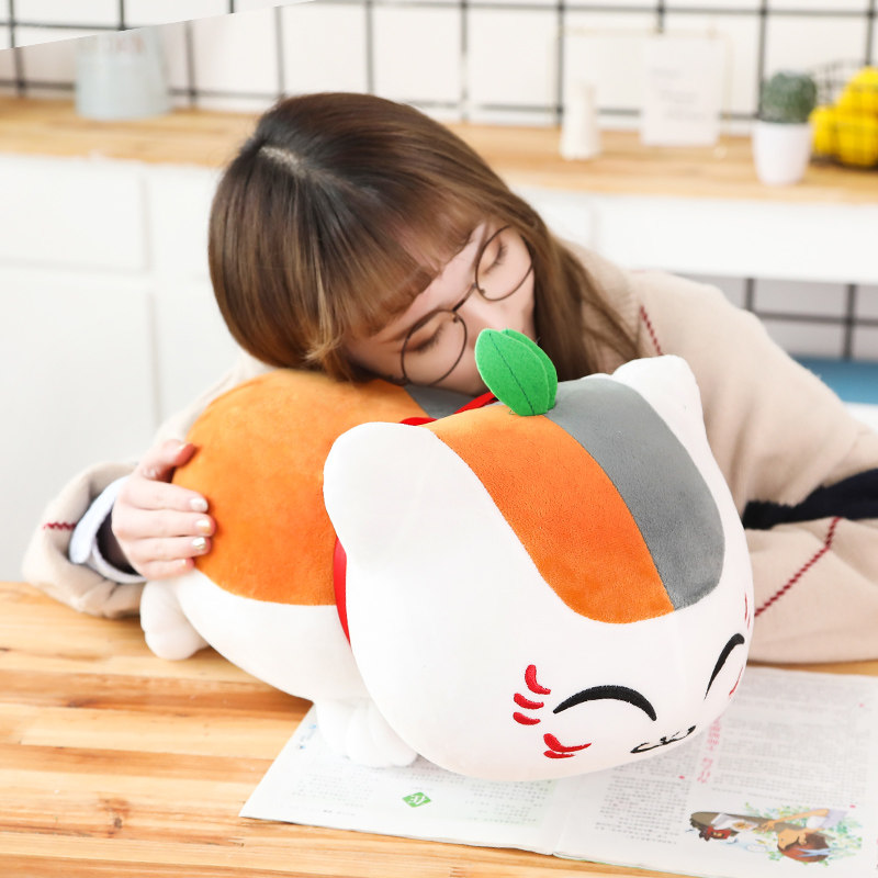 夏目友人帐毛绒猫咪老师女抱枕玩偶 约会熊玩具动漫毛绒/抱枕/坐垫